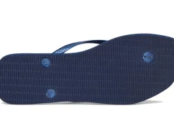 Havaianas Slim Square Trendy Sandals Navy Blue Clearance