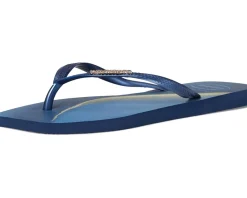 Havaianas Slim Square Trendy Sandals Navy Blue Clearance
