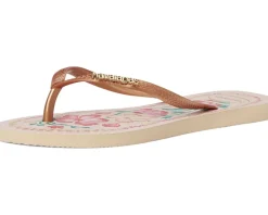 Havaianas Slim Tropicalia Vibes Sandals Golden Sale