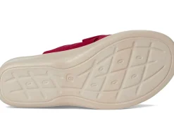 LifeStride Smile Slides Fire Red Monomesh Fabric Hot