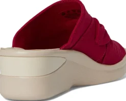 LifeStride Smile Slides Fire Red Monomesh Fabric Hot