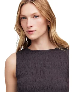 Women Madewell Smocked Boatneck Tank