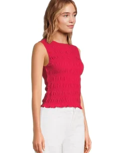 Women Madewell Smocked Boatneck Tank