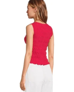 Women Madewell Smocked Boatneck Tank