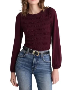 Women Madewell Smocked Boatneck Top