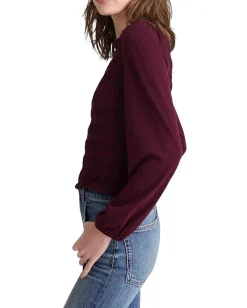 Women Madewell Smocked Boatneck Top