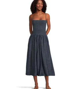 Women Madewell Smocked Indigo Cami Sundress in