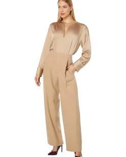 Women Vince Smocked Long Sleeve Blouse