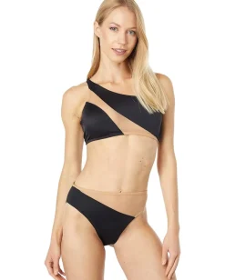 Norma Kamali Snake Mesh Bra Black/Nude Mesh Online