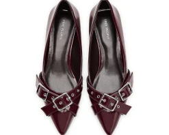 Free People So 90s Kitten Heels Cabernet Vegan Leather Hot