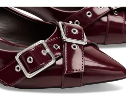 Free People So 90s Kitten Heels Cabernet Vegan Leather Hot