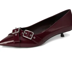 Free People So 90s Kitten Heels Cabernet Vegan Leather Hot