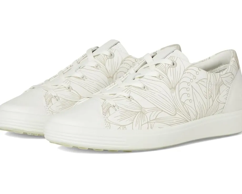 ECCO Soft 7 Floral Sneaker White Floral Clearance