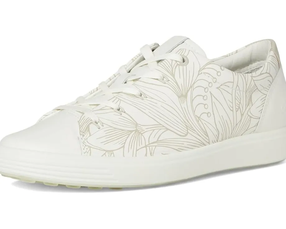 ECCO Soft 7 Floral Sneaker White Floral Clearance