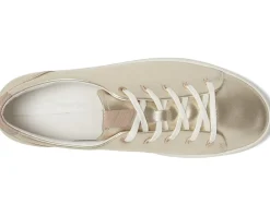 ECCO Soft 7 Floral Sneaker Pure White Gold Floral Trim Clearance