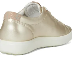 ECCO Soft 7 Floral Sneaker Pure White Gold Floral Trim Clearance
