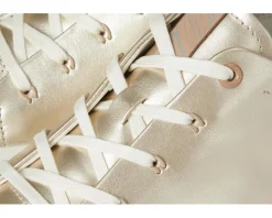 ECCO Soft 7 Floral Sneaker Pure White Gold Floral Trim Clearance