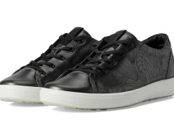 ECCO Soft 7 Floral Sneaker Silver Metallic Floral