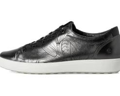 ECCO Soft 7 Floral Sneaker Silver Metallic Floral