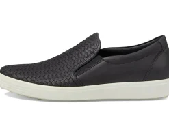 ECCO Soft 7 Woven Slip-On II Black Cow Leather Sale