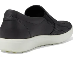 ECCO Soft 7 Woven Slip-On II Black Cow Leather Sale