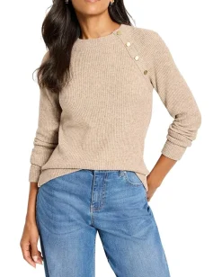 NIC+ZOE Soft Thermal Button Top Walnut Sale