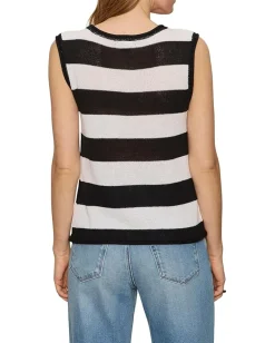 Sanctuary Soft V-neck Shell Chalk/Black Stripe Online