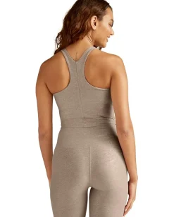 Beyond Yoga Softshine Refocus Cropped Tank Gold Stardust Foil Hot