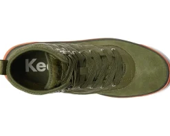 Keds Soho Boots Green/Coral Quilted Nylon Clearance