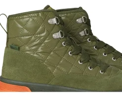 Keds Soho Boots Green/Coral Quilted Nylon Clearance