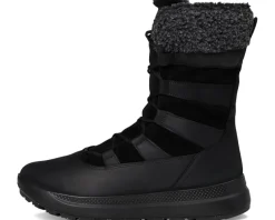 ECCO Sport Solice Waterproof High Snow Boots Black Nubuck Primaloft Outlet
