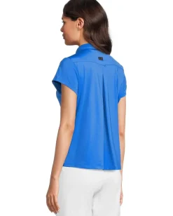 Jamie Sadock Solid Short Sleeve Top Electric Blue Sale