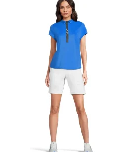 Jamie Sadock Solid Short Sleeve Top Electric Blue Sale