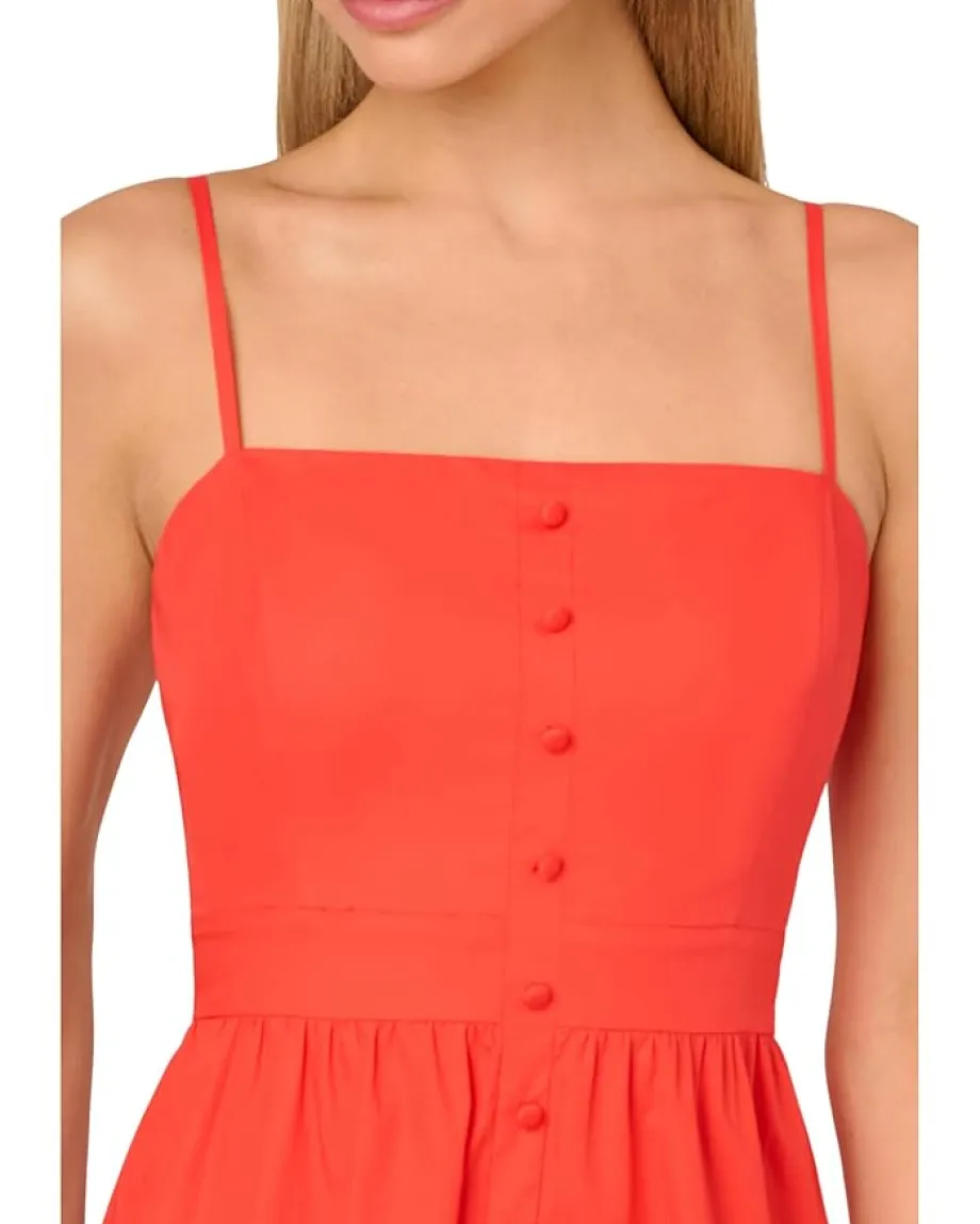 Women Adrianna Papell Solid Tiered Midi Dress