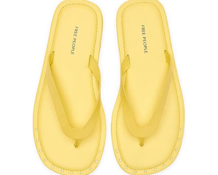 Free People Sona Thong Sandal Lemon Sale