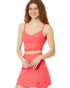 Beyond Yoga Spacedye Allure Lace High Cropped Tank Red Ash Heather Clearance