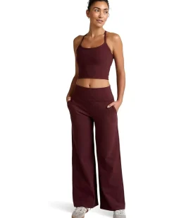 Beyond Yoga Spacedye Laid Back Wide Leg Pants Midnight Burgundy Heather Best