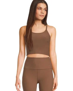 Beyond Yoga Spacedye Slim Racerback Cropped Tank True Chocolate Heather Online
