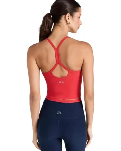 Beyond Yoga Spacedye Slim Racerback Cropped Tank Candy Apple Red Heather Best