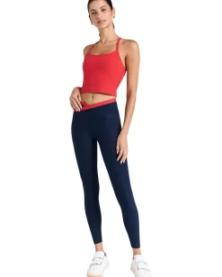 Beyond Yoga Spacedye Slim Racerback Cropped Tank Candy Apple Red Heather Best