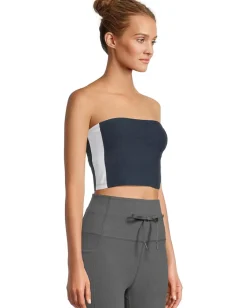 Beyond Yoga Spacedye Strapless Stripe Top Nocturnal Navy/Cloud White Online