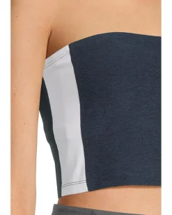 Beyond Yoga Spacedye Strapless Stripe Top Nocturnal Navy/Cloud White Online