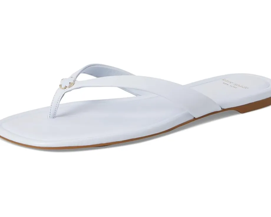 Kate Spade New York Spade Flower Smooth Leather Flip-Flop Taro Milk Discount