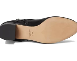 Kate Spade New York Spade Flower Smooth Leather Heeled Ankle Bootie Black Discount