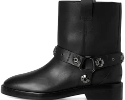 Women Kate Spade New York Spade Flower Stud Smooth Leather Moto Boots