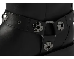 Women Kate Spade New York Spade Flower Stud Smooth Leather Moto Boots