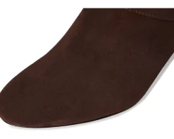 Kate Spade New York Spade Flower Suede Heeled Ankle Bootie Hot Fudge Clearance