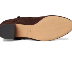 Kate Spade New York Spade Flower Suede Heeled Ankle Bootie Hot Fudge Clearance