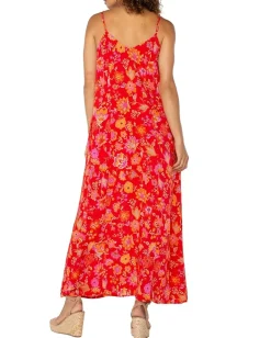 Women Liverpool Los Angeles Spaghetti Strap Woven Maxi Dress