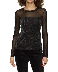 Women Sanctuary Sparkle Mesh Crew Tee